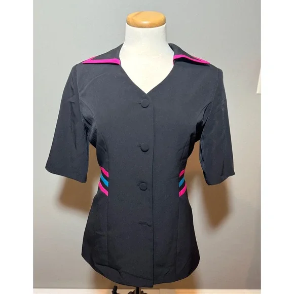 Vintage Retro 50's Diner Bowling vibes vtg jacket women's Sz 4 - Picture 1 of 7
